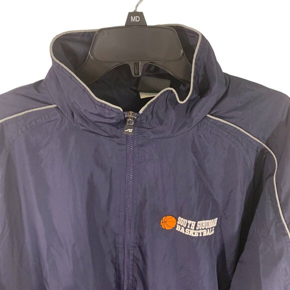 Authentic Apparel South Suburban Basketball Jacket XL Blue - Picture 4 of 7